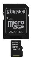 Память Micro Secure Digital Card ,64 GB, (Micro SD) Class 10, Kingston