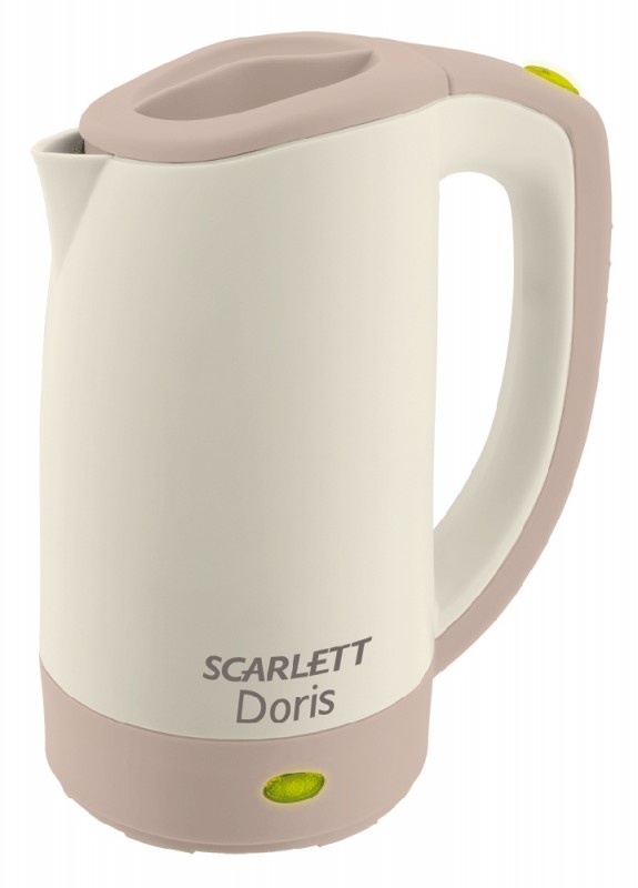 Чайник электрический Scarlett SC-021 0.5л. 600Вт бежевый (корпус: пластик)