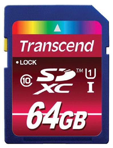 Карта памяти Transcend 64GB SDXC Class10 UHS-I, 600X (MLC inside), TS64GSDXC10U1