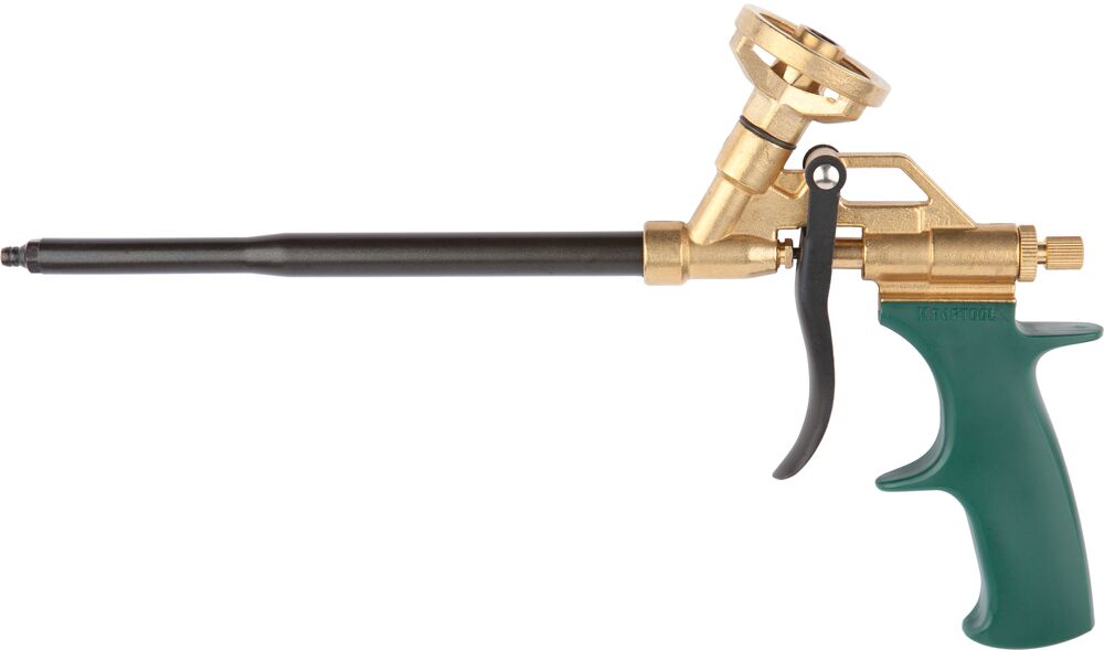 Пистолет KRAFTOOL "PRO" "GOLD-KRAFT" для монтажной пены, полностью латунный корпус