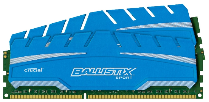 Память DIMM 16 GB Kit (8GBx2) DDR3 1866 MT/s (PC3-14900) CL10 @1.5V Ballistix Sport XT 240pin, Crucial, BLS2C8G3D18ADS3CEU
