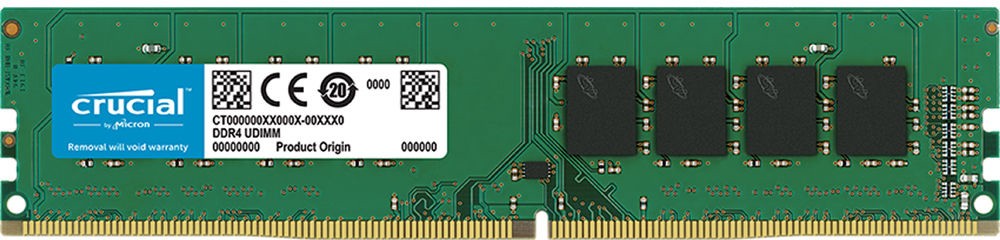 Память оперативная Crucial 4GB DDR4 2666 MT/s (PC4-21300) CL19 SR x16 Unbuffered DIMM 288pin, CT4G4DFS6266