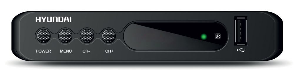 Ресивер DVB-T2 Hyundai H-DVB160 черный