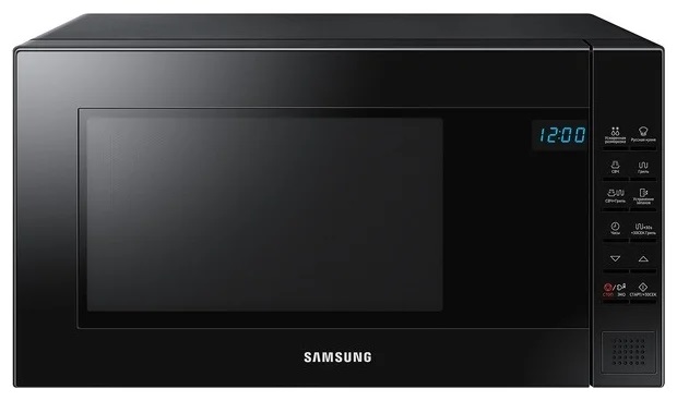 Микроволновая печь Samsung GE88SUB, объем 23 л, мощность 800 Вт, гриль, внутреннее покрытие камеры: биокерамическая эмаль, кнопочные переключатели