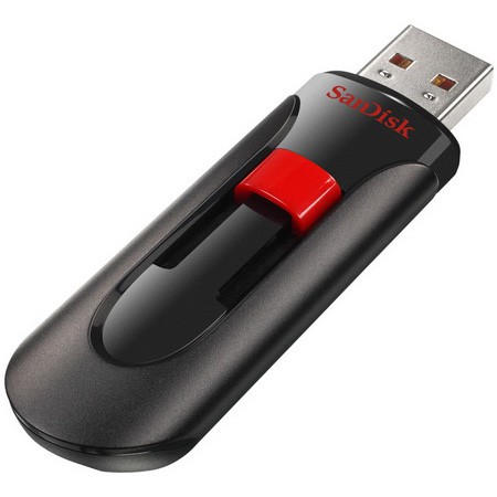 Flash Drive,128 GB,USB 2.0,SanDisk Cruzer Glide Black, SDCZ60-128G-B35