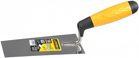 Кельма STAYER "PROFI", трапеция, нержавеющее полотно, 2-х компонентная рукоятка, 160мм