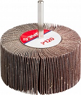 Круг шлифовальный ЗУБР "МАСТЕР" веерный лепестковый, на шпильке, тип КЛО, зерно-электрокорунд нормальный, P120, 40х80мм, 36604-120