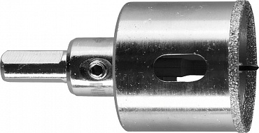 Коронка ЗУБР "ЭКСПЕРТ" алмазная в сборе по кафелю, керамике с центрирующим сверлом и имбусовым ключом, зерно 60, 35мм, 29850-35