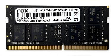 Оперативная память Foxline  FL3200D4S22-4G,  SO-DIMM,  DDR4,  3200 МГц 