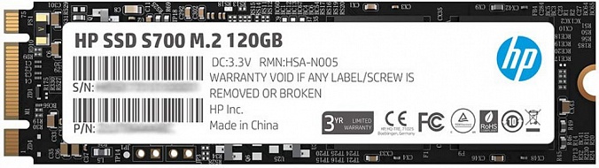 Твердотельный накопитель HP  S700, 120Gb,  SATA-III 