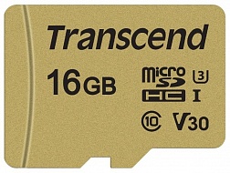 Карта памяти TRANSCEND  TS16GUSD500S,  MicroSDHC,  Class 10 