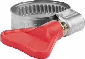 Хомуты ЗУБР "ЭКСПЕРТ" "Бабочка", нерж. сталь, накатная лента 9 мм, 16-25 мм, 2 шт