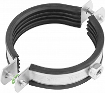 Хомут ЗУБР трубный оцинкованный, с гайкой, 3", 90шт