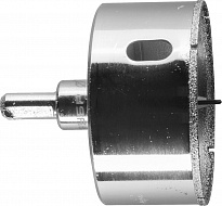 Коронка ЗУБР "ЭКСПЕРТ" алмазная в сборе по кафелю, керамике с центрирующим сверлом и имбусовым ключом, зерно 60, 68мм, 29850-68