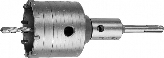 Коронка ЗУБР "ЭКСПЕРТ" буровая, коническая посадка центрирующего сверла, SDS-Plus хвостовик, в сборе, 68мм, 2918-68_z01