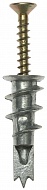 Дюбель ЗУБР со сверлом, для гипсокартона, металлический, с оцинкованным саморезом, ТФ 6, 33мм, 3шт, 4-301286