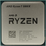 Процессор AMD Ryzen 7 5800X, Socket-AM4, 3800МГц,  ядер: 8 