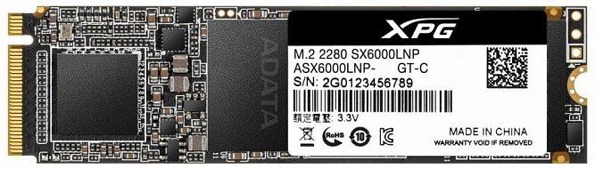 Твердотельный накопитель ADATA XPG SX6000 Lite ASX6000LNP-128GT-C, 128Gb,  PCI-E x4 