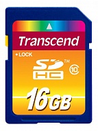 Карта памяти TRANSCEND  TS16GSDHC10, 16Gb,  SDHC,  Class 10 