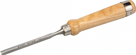 Стамеска-долото ЗУБР "ЭКСПЕРТ" полукруглая с деревянной ручкой, хромованадиевая сталь, 10мм