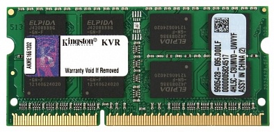 Оперативная память KINGSTON  KVR16S11S6/2,  SO-DIMM,  DDR3,  1600 МГц 