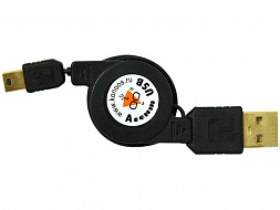 Кабель-рулетка,Konoos KCR-USB2-AM5P-0.75, USB 2.0 AM/miniB 5P 0,75m