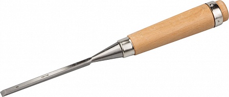 Стамеска-долото ЗУБР "ЭКСПЕРТ" с деревянной ручкой, хромованадиевая, 8мм