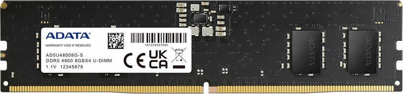 Оперативная память ADATA  AD5U480032G-S,  DIMM,  DDR5,  4800 МГц 