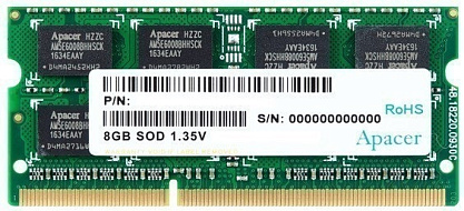 Оперативная память Apacer  AS08GFA60CATBGJ,  SO-DIMM,  DDR3,  1600 МГц 