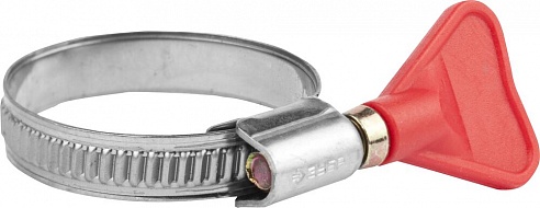 Хомуты ЗУБР "ЭКСПЕРТ" "Бабочка", нерж. сталь, накатная лента 9 мм, 25-40 мм, 2 шт